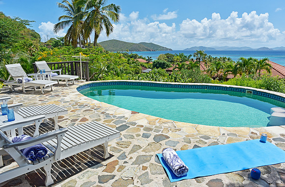 pool and yoga mat